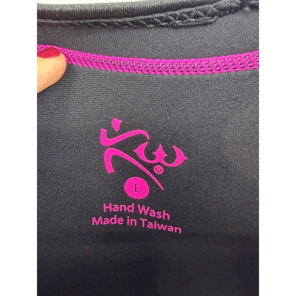 Kutting Weight Sauna Shirt Women Large Black Pink Heat Generating Sweat Top NWT - Picture 3 of 9